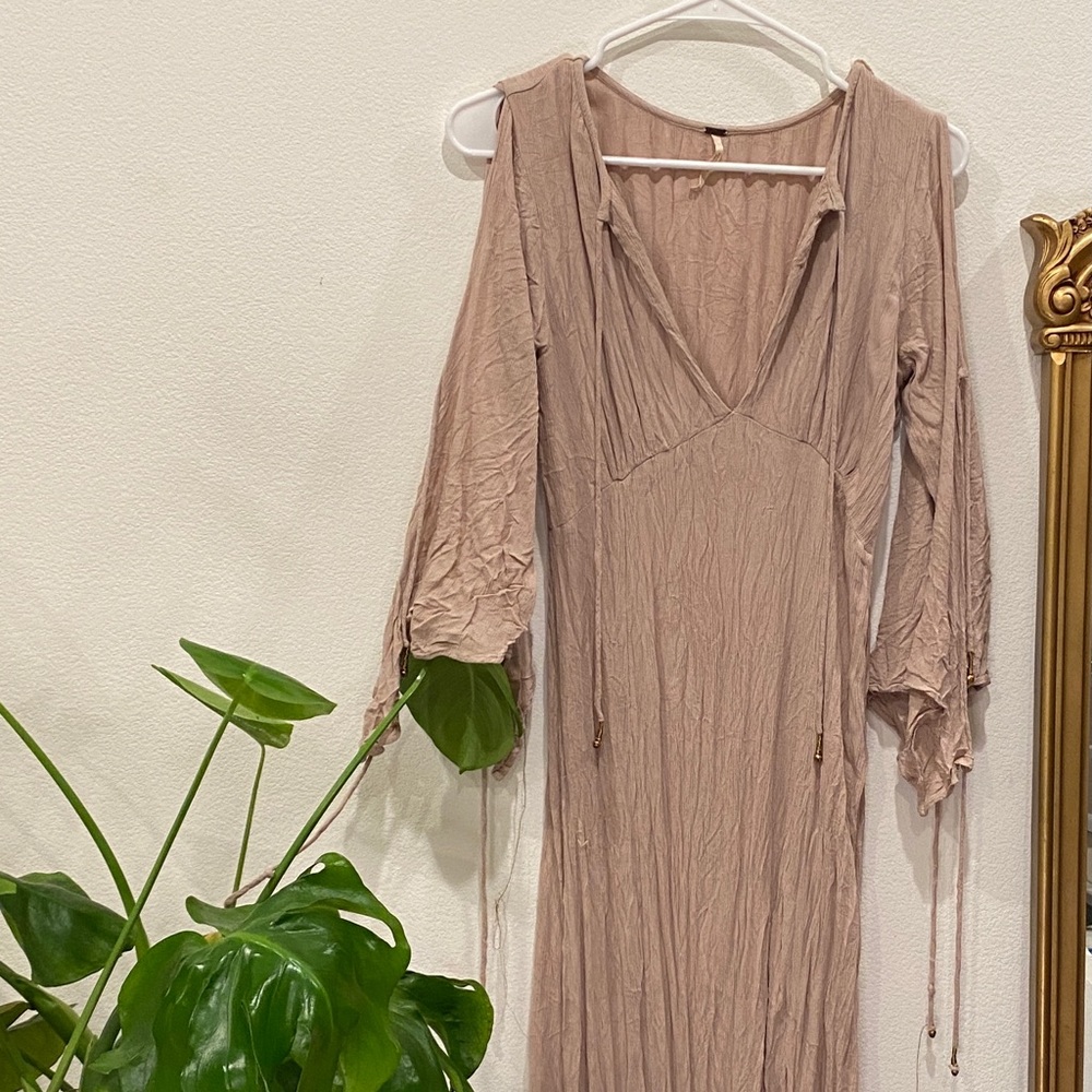 Nude Free People Maxi Dress
